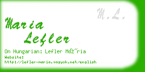 maria lefler business card